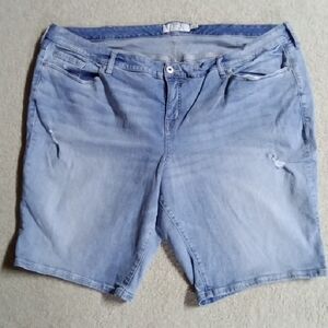 Torrid Light Blue Women's Distressed Jean Shorts